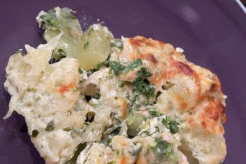 Cliquez pour zoomer ! Gratin de pommes de terre, saumon et épinards Thermomix par sawnia7