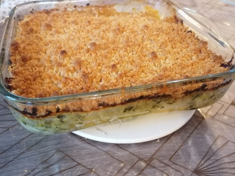 Cliquez pour zoomer ! Crumble poulet, courgettes et parmesan Thermomix par astrid2506