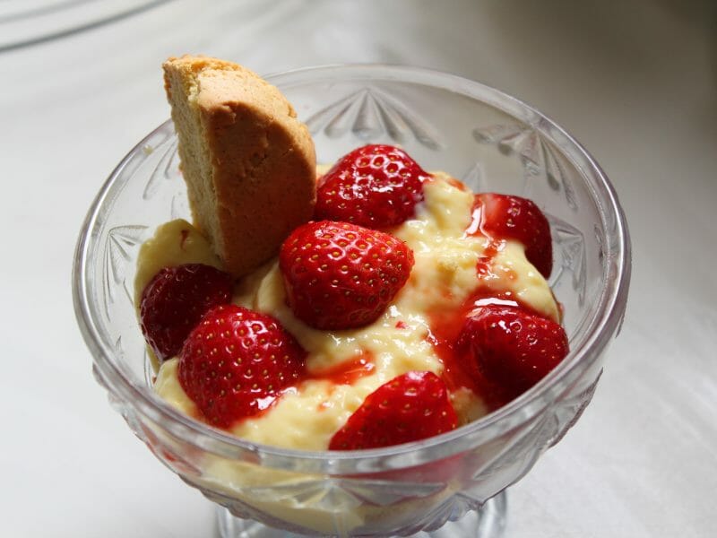Cliquez pour zoomer ! Tarte aux fraises destructurée Thermomix par Malone.24
