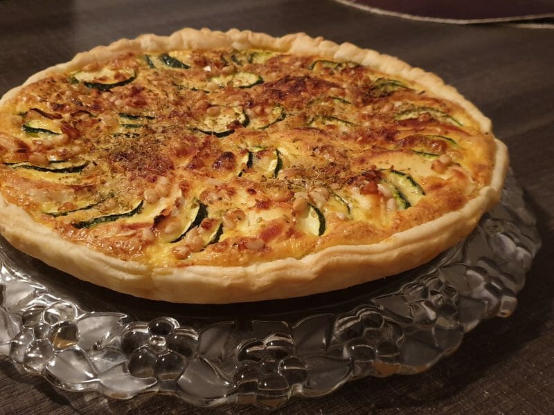 Cliquez pour zoomer ! Tarte courgettes, chèvre et pignons de pin Thermomix par Oceane1303