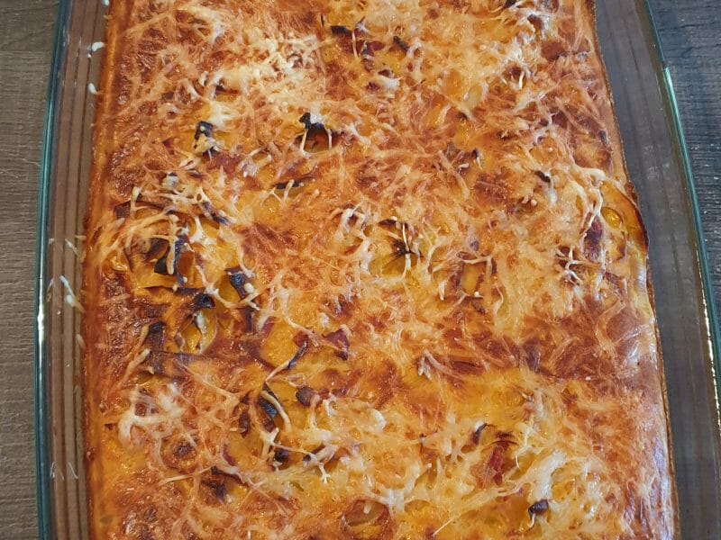 Cliquez pour zoomer ! Clafoutis cancoillotte, poireaux et chorizo Thermomix par Oceane1303