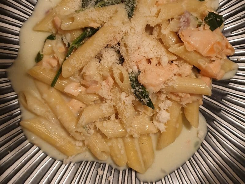 Cliquez pour zoomer ! One pot pasta – épinards et saumon fumé Thermomix par Oceane1303