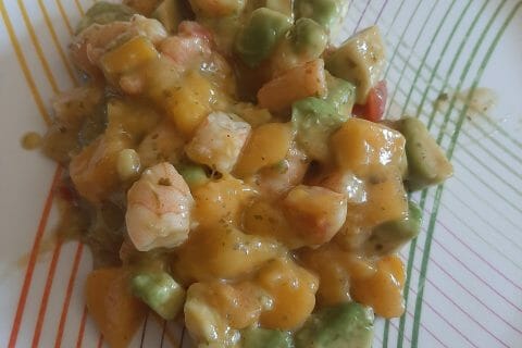 Cliquez pour zoomer ! Ceviche de crevettes, mangue, avocat au Thermomix