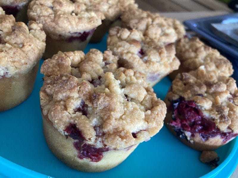 Cliquez pour zoomer ! Crumb cake framboises Thermomix par Nessa35