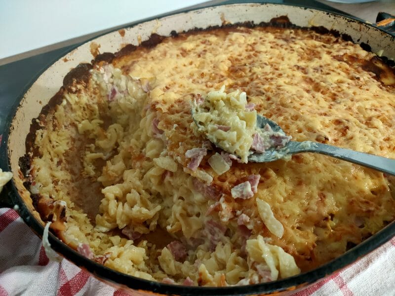 Cliquez pour zoomer ! Gratin de fusilli au jambon Thermomix par gwen1978