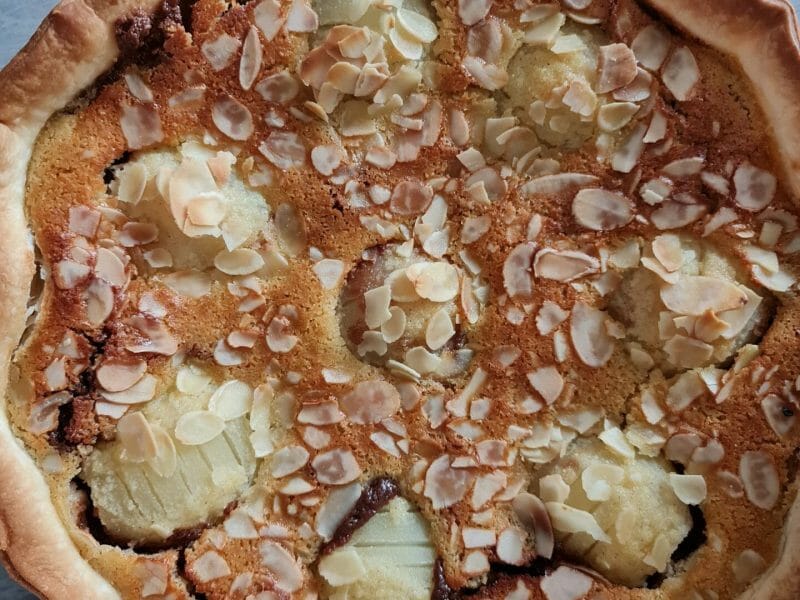 Cliquez pour zoomer ! Tarte aux poires sur lit de chocolat Thermomix par Emilie D