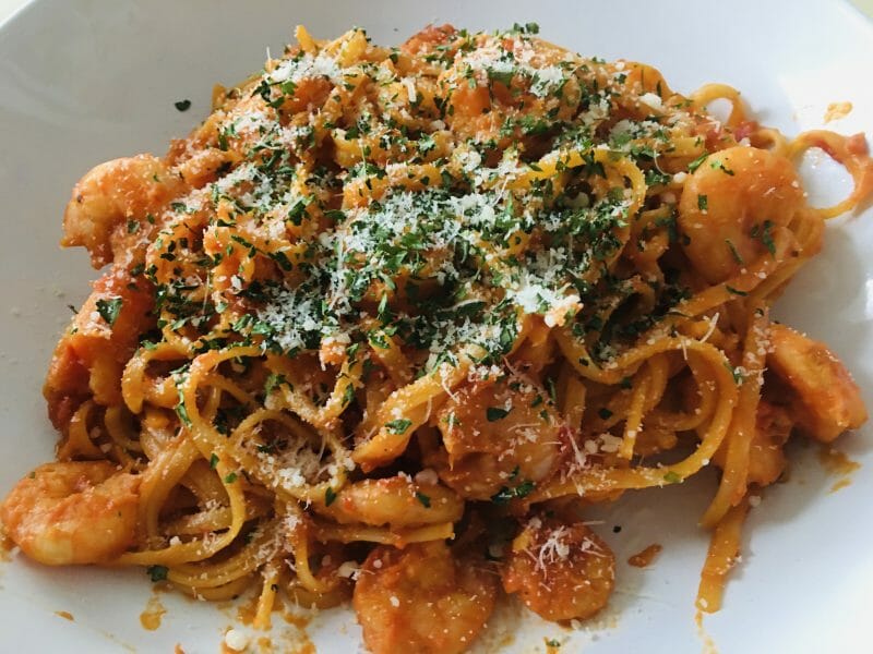 Cliquez pour zoomer ! Spaghettis aux crevettes et à l’ail Thermomix par mumu1911