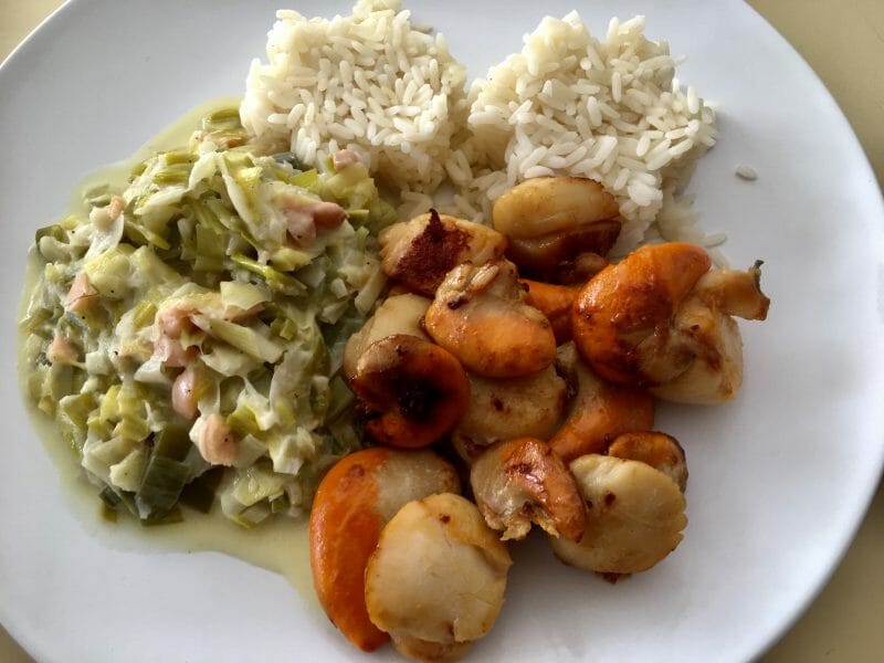 Cliquez pour zoomer ! Saint Jacques aux poireaux Thermomix par mumu1911