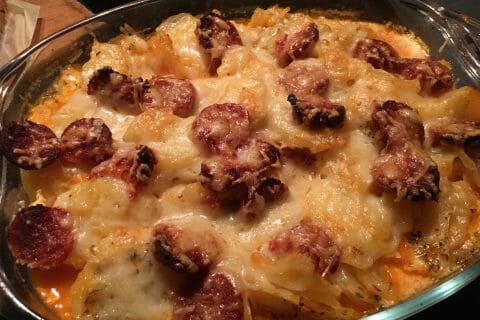 Cliquez pour zoomer ! Gratin de pommes de terre au chorizo Thermomix par mumu1911