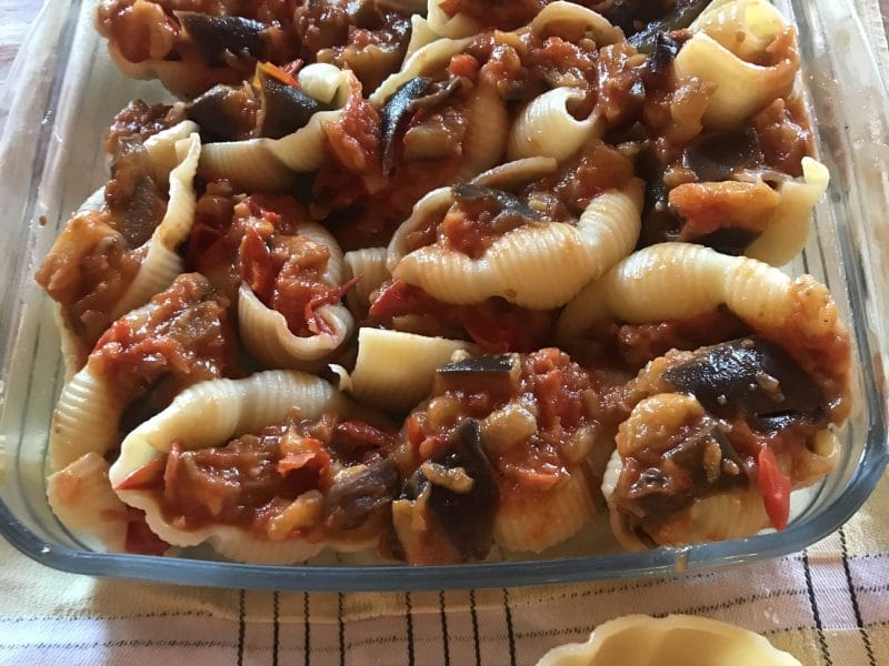 Cliquez pour zoomer ! Gratin de pâtes aux aubergines et tomates cerises Thermomix par Blondie