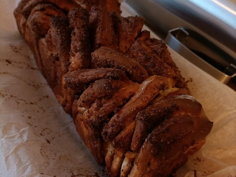 Cliquez pour zoomer ! Brioche à effeuiller à la cannelle Thermomix par lulidomli