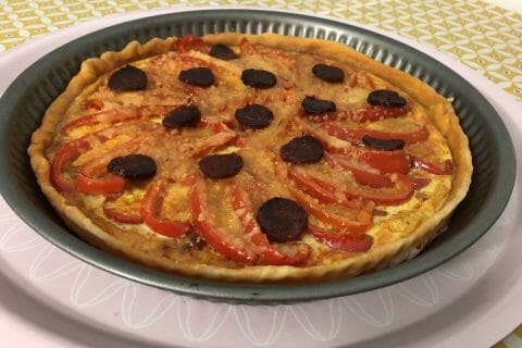 Cliquez pour zoomer ! Quiche poivrons et chorizo Thermomix par analog1993