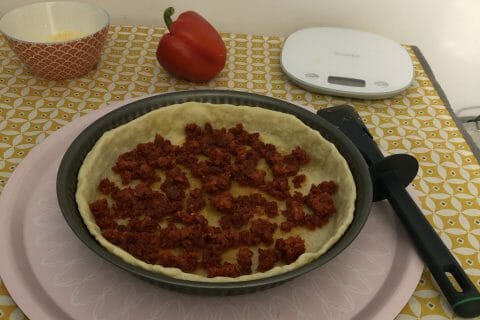 Cliquez pour zoomer ! Quiche poivrons et chorizo Thermomix par analog1993