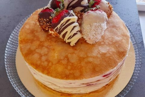 Cliquez pour zoomer ! Gâteau de crêpes à la vanille – Mille crepe cake Thermomix par ana_nas