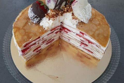 Cliquez pour zoomer ! Gâteau de crêpes à la vanille – Mille crepe cake Thermomix par ana_nas