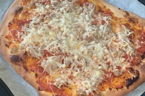 Cliquez pour zoomer ! Pizza au thon et aux olives Thermomix par Marjorie