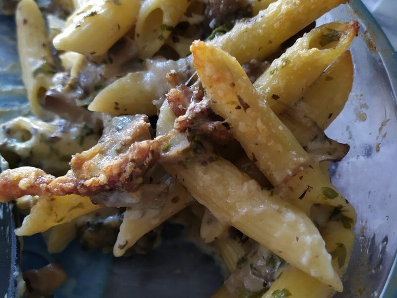 Cliquez pour zoomer ! Gratin de pennes aux champignons Thermomix par flotte24