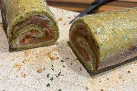 Cliquez pour zoomer ! Roulé aux courgettes et au saumon fumé Thermomix par mumu67