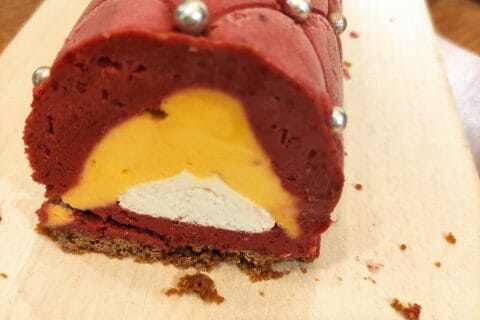 Cliquez pour zoomer ! Bûche glacée mangue et framboise Thermomix par laurette69