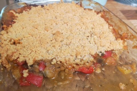 Cliquez pour zoomer ! Crumble aux légumes provençaux Thermomix par milulu