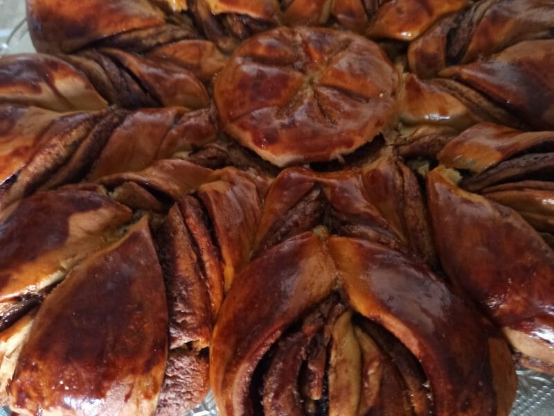 Cliquez pour zoomer ! Brioche étoilée au Nutella Thermomix par lagryna