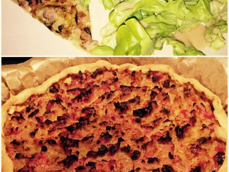 Cliquez pour zoomer ! Tarte aux oignons, lardons et moutarde douce Thermomix par SevErine