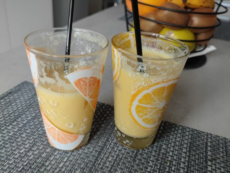Cliquez pour zoomer ! Milkshake orange banane Thermomix par Sandra88