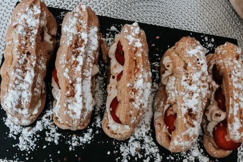 Cliquez pour zoomer ! Éclairs fraises chantilly Thermomix par kitchencake