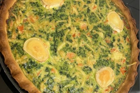 Cliquez pour zoomer ! Tarte épinards, saumon et chèvre Thermomix par SoussouBRH