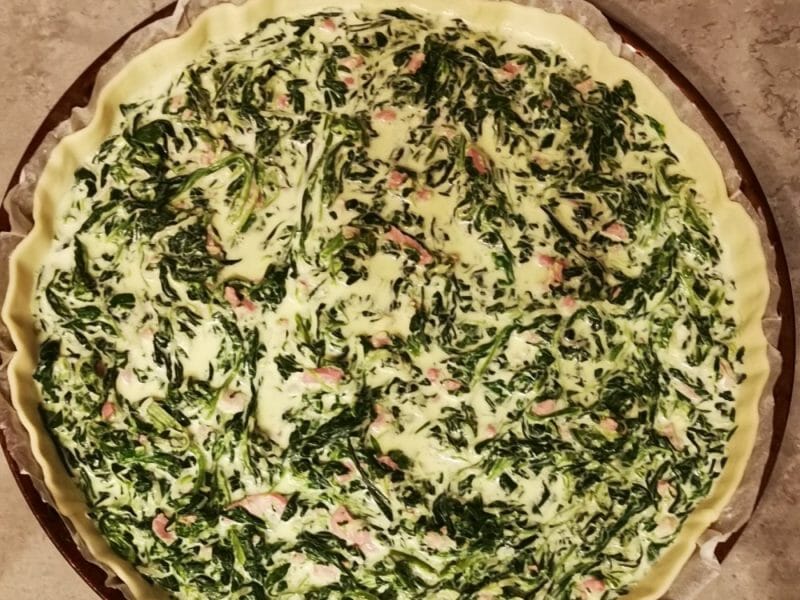 Cliquez pour zoomer ! Quiche épinards et lardons Thermomix par sophinette36