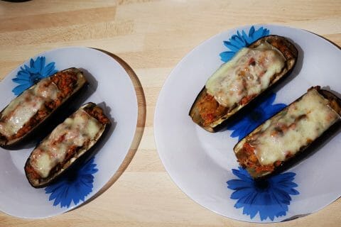 Cliquez pour zoomer ! Aubergines farcies au thon Thermomix par sophinette36