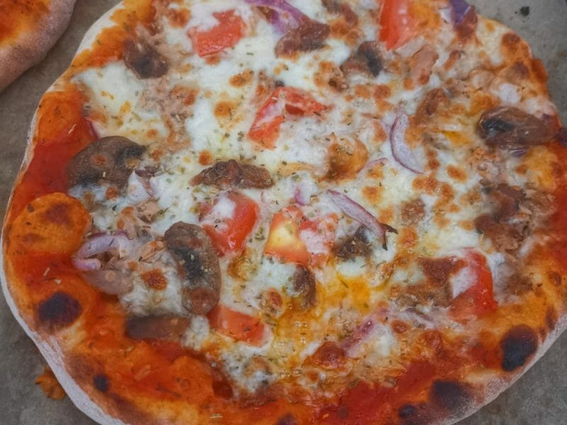 Cliquez pour zoomer ! Pizza au thon et aux olives Thermomix par essa222