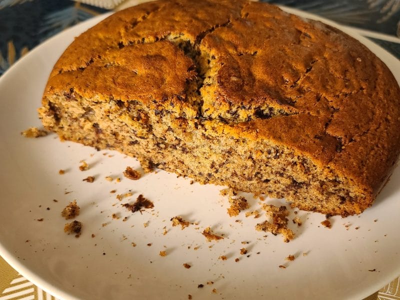 Cliquez pour zoomer ! Cake banane et pépites de chocolat Thermomix par Éloïse