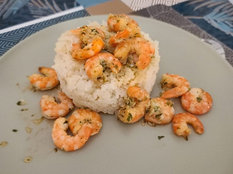 Cliquez pour zoomer ! Crevettes à l’ail Thermomix par Éloïse