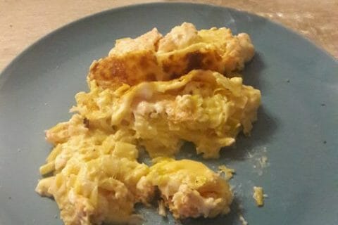 Cliquez pour zoomer ! Lasagnes au saumon et poireaux au Thermomix