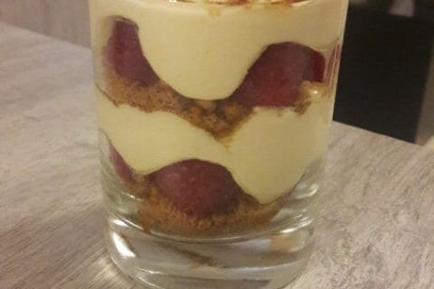 Cliquez pour zoomer ! Tiramisu aux framboises et spéculoos au Thermomix