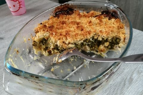 Cliquez pour zoomer ! Crumble poulet, courgettes et parmesan au Thermomix