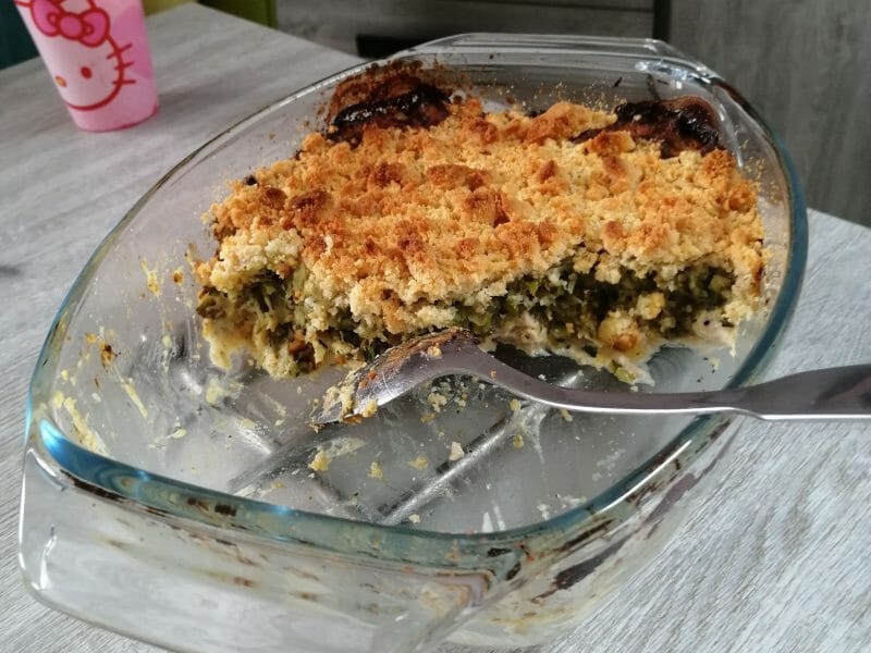 Cliquez pour zoomer ! Crumble poulet, courgettes et parmesan Thermomix par Celia905