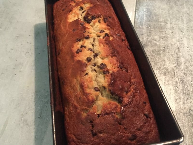 Cliquez pour zoomer ! Cake banane et pépites de chocolat Thermomix par sandrine_340