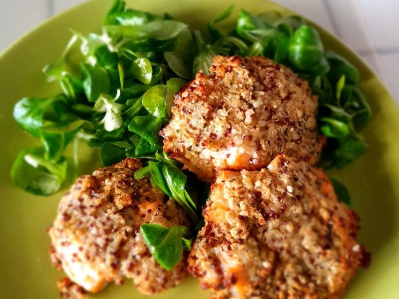 Cliquez pour zoomer ! Galettes de quinoa rouge au saumon Thermomix par mmbobette