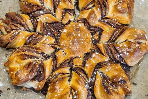 Cliquez pour zoomer ! Brioche étoilée au Nutella Thermomix par chasteph