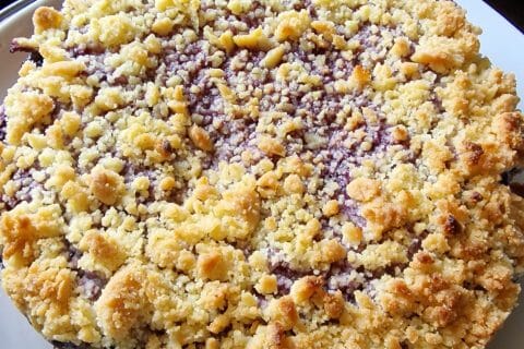 Cliquez pour zoomer ! Tarte aux myrtilles façon crumble Thermomix par Paméla