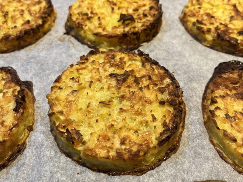 Cliquez pour zoomer ! Galettes de pommes de terre au four Thermomix par Hulimenia15