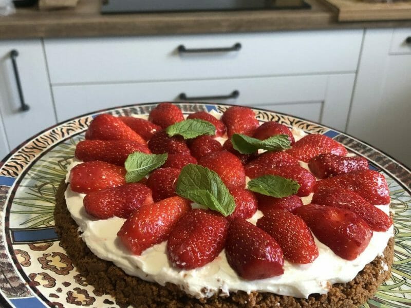 Cliquez pour zoomer ! Tarte aux fraises sans cuisson Thermomix par capucine29