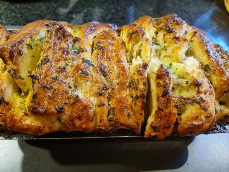 Cliquez pour zoomer ! Pain à l’ail, persil et mozzarella Thermomix par natou97411