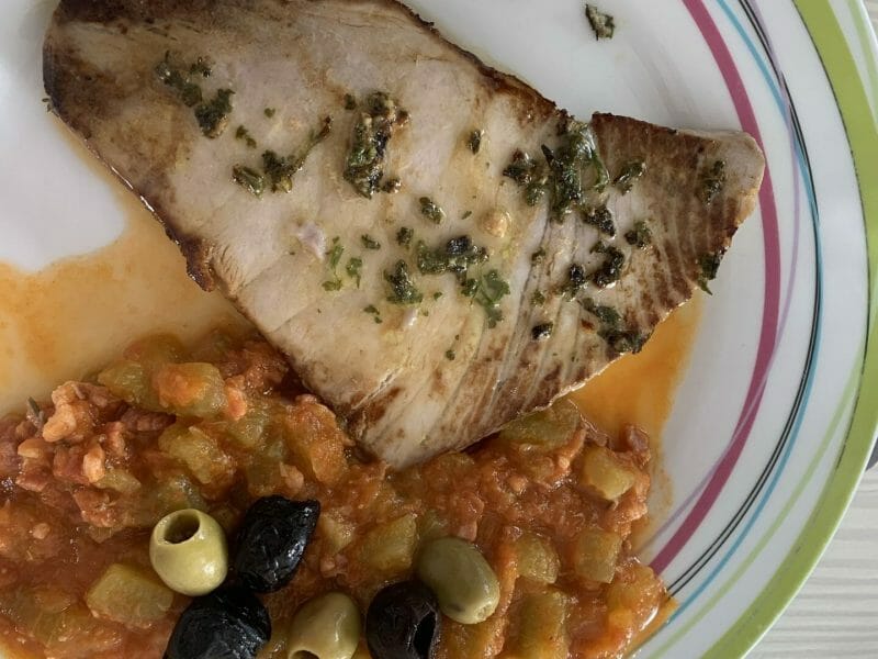 Cliquez pour zoomer ! Concombre cuit lardons tomate paprika Thermomix par julie_449