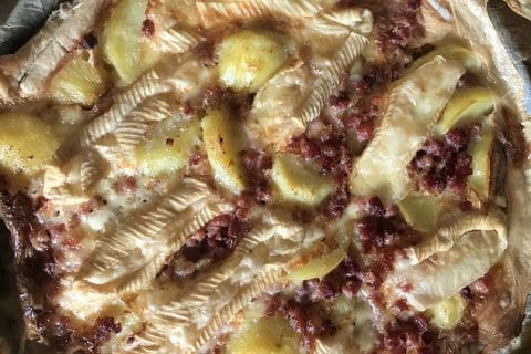 Cliquez pour zoomer ! Tarte aux pommes de terre et lardons au Thermomix