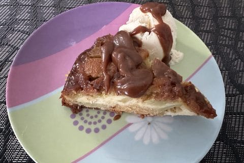 Cliquez pour zoomer ! Gâteau renversé à la rhubarbe et caramel au beurre salé Thermomix par Magwem