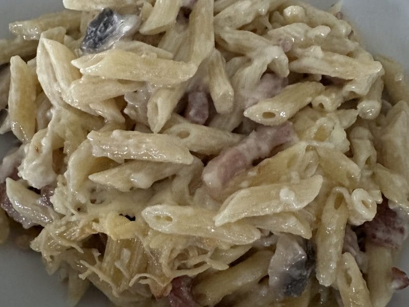 Cliquez pour zoomer ! Gratin de pennes aux champignons Thermomix par Magwem