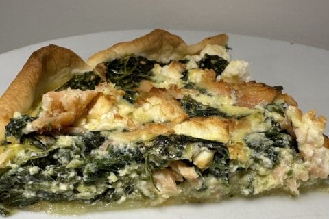 Cliquez pour zoomer ! Tarte épinards, saumon et chèvre Thermomix par Magwem